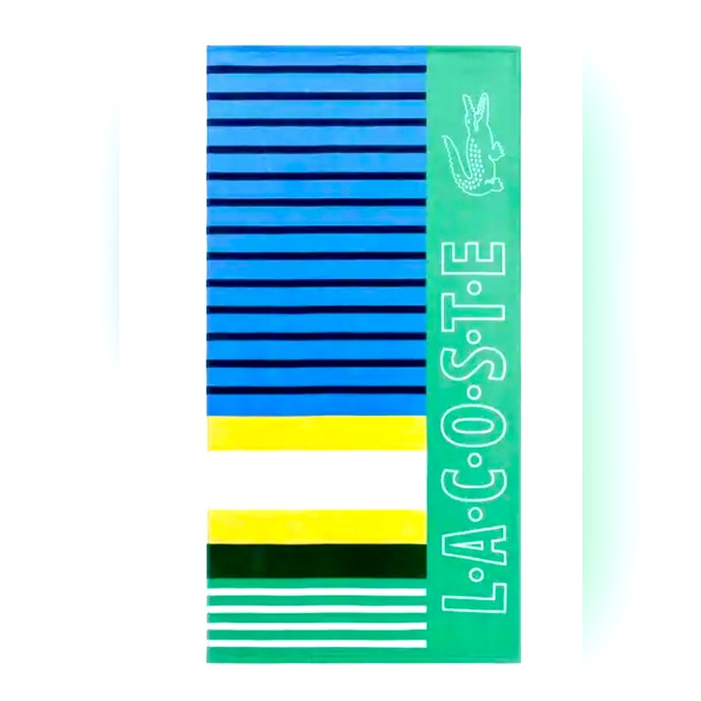 Lacoste 100% Cotton Beach Towel, 36" W x 72" L
